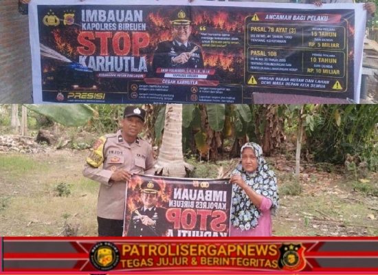 Polsek Gandapura Gencarkan Patroli KRYD Cegah Karhutla, Imbau Warga Tak Bakar Lahan