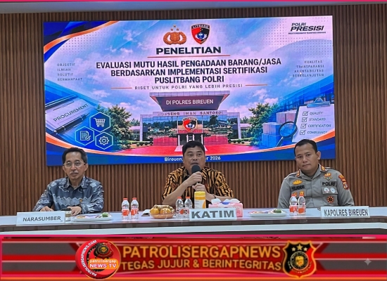 Puslitbang Polri Gelar Penelitian Evaluasi Mutu Hasil Pengadaan Barang/Jasa di Polres Bireuen