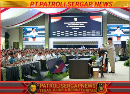 Presiden Prabowo Sampaikan Taklimat kepada 800 Perwira Tinggi TNI-Polri