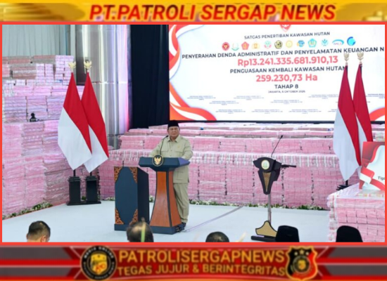 Presiden Prabowo Apresiasi Satgas PKH, Selamatkan 6,2 Juta Hektare Hutan Senilai Hampir Rp400 Triliun