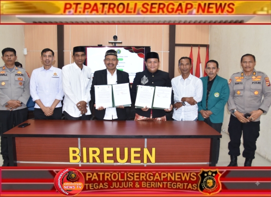Kapolres Bireuen Tandatangani Kerja Sama dengan Universitas Almuslim