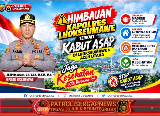 Kapolres Lhokseumawe Tegaskan Larangan Bakar Lahan, Warga Diminta Waspada Kabut Asap