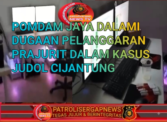 Pomdam Jaya Dalami Dugaan Pelanggaran Prajurit dalam Kasus Judol Cijantung